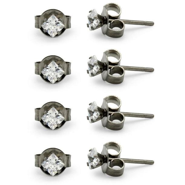 Bolt Nut Cone CZ Cubic Zirconia Stud Earrings by LoveyLovey Bolt Nut Cone CZ Cubic Zirconia Stud Earrings by LoveyLovey